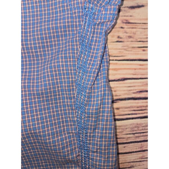 Robert Graham Mens Tailored Fit Blue Plaid Shirt Medium - Picture 12 of 13